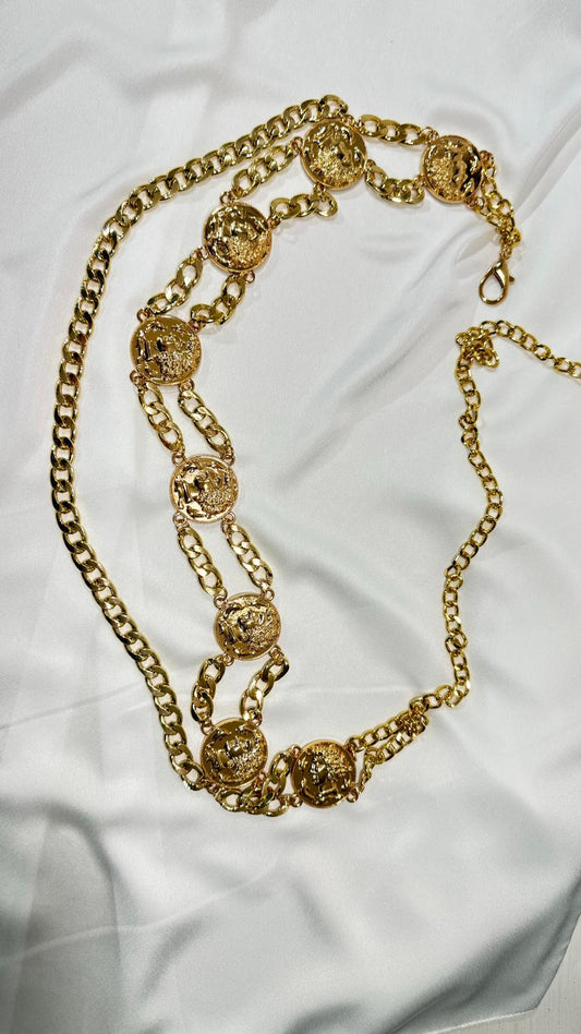 Cintura a catena oro pendente
